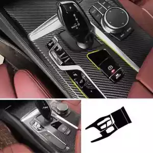 For BMW 5 Series G30 2018-22 Carbon Fiber Sticker Console Gear Shift Panel Trim - Bild 1 von 6