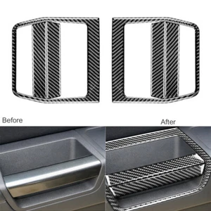6Pcs For Dodge Challenger 2008-2014 Carbon Fiber Interior Door Pull Panel Cover - Picture 1 of 10