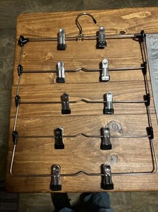 5 Tier Metal Hangers For Skirts Pants Etc. 3 Pack New - Picture 1 of 8