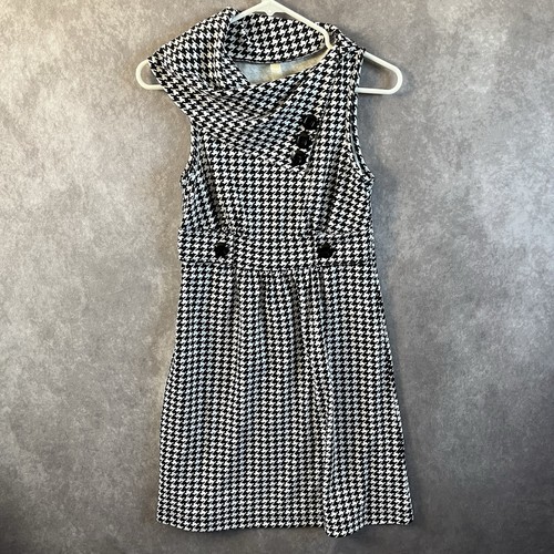 Abito modcloth Coach Tour pied de poule piccolo nero bianco Monteau Anthropologie