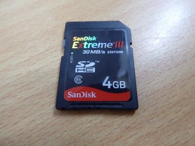 SanDisk Extreme 4GB III SDHC Class 10 SD Card 30MB/s Memory Card - Image 1 of 2
