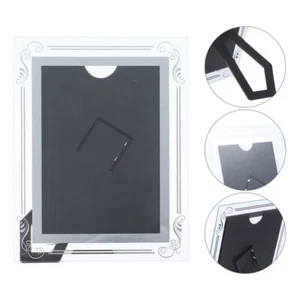 2 Pcs Bilderrahmen Aus Kristallglas Tischplatte Fotohalter Anzeigen Baby - Bild 1 von 12