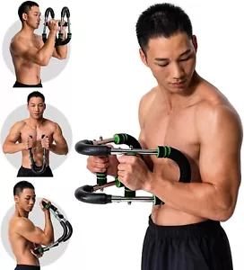 Esercitatore da braccio Power Twister a forma di U. Espansore petto regolabile. (65-100Lb). Bicipite - Foto 1 di 6