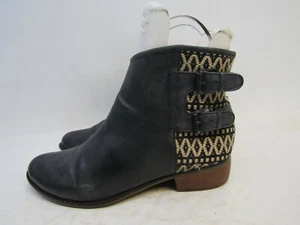 LATIGO Womens Size 10 M Blue Leather Buckle Zip Ankle Fashion Boots Bootie - Picture 1 of 11