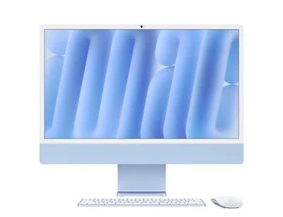 Apple iMac 24-Inch•8-Core•16GB RAM•256GB+4TB SSD Stand•Windows 11•Office•Blue - Image 1 of 4