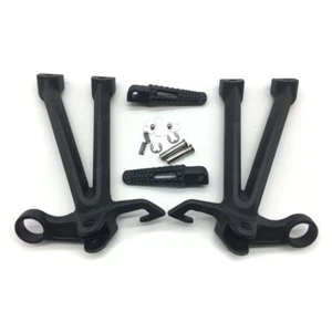 Black Rear Passenger Foot Pegs Bracket Fit For Suzuki GSXR1000 2007-2008 K7 - Picture 1 of 8