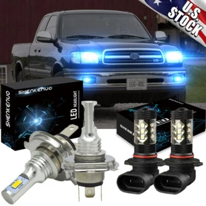 For Toyota Tundra 2000-2006 Combo LED Headlight Kit Hi/Lo Beam + Fog Light Bulbs - Picture 1 of 12