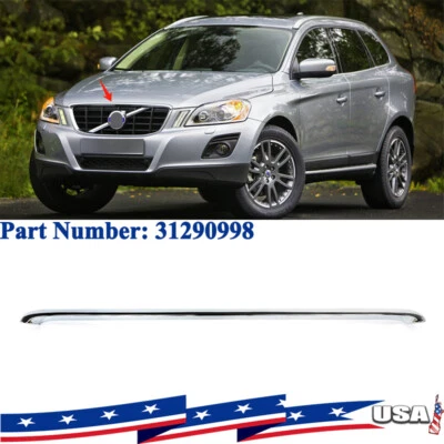 Chrome Strip Front Grille Hood Trim Moulding 31290998 For Volvo XC60 2010-2013 - Imagem 1 de 4