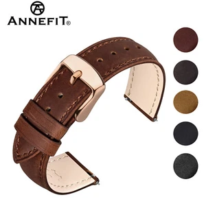 ANNEFIT Uhrenarmbänder Vintage Leder Uhrenbänder 18 mm 19 mm 20 mm 21 mm 22 mm - Bild 1 von 54