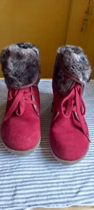 Rote Shuropody halbhohe Winterstiefel, Wildleder und Leder Gr. 38 - Bild 1 von 6