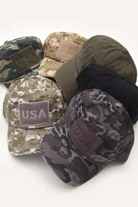 KBETHOS USA Tactical Vintage Cotton Washed Distressed Stitch Baseball Cap Hat - Picture 1 of 13