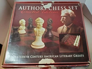 19th Century American Literary Greats Authors Chess Set New Open Box HPS - Picture 1 of 9