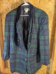 Givenchy en plus size 14 plaid wool business jacket - Picture 1 of 8