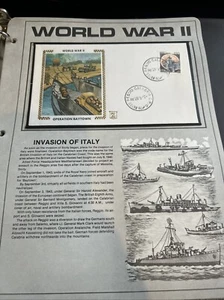 World War 2 Zaso Silk Cachet FDC Operation Baytown 1982 - Picture 1 of 3