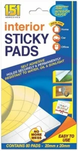 DOUBLE SIDED SELF ADHESIVE Strong Sticky Foam Pads Sticky Interior Fixers Pads - Picture 1 of 2