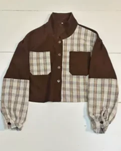 Brown and Beige Jacket For Kids Medium For Women's Size S Unbranded - Picture 1 of 2