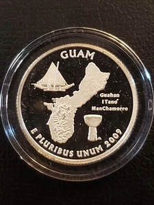 2009 S Silber Territorien Quarter PP Guam - Bild 1 von 2