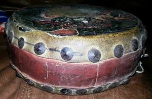 LEDER bemalt Tom TROMMEL - Bild 1 von 4