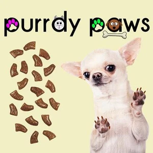 Tapas de uñas suaves para garras de perro (brillo holográfico dorado) * patas purridas * - Imagen 1 de 1