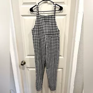 Mod Ref Overall Jumpsuit schwarz weiß Gingham kariert Gr. Medium Skater - Bild 1 von 6