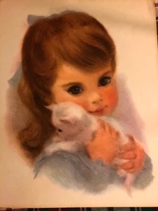 FRANCIS HOOK NORTHERN MILLS TISSUE GIRL 11" X 14" ORIGINAL PRINT Vintage 1960'S - Picture 1 of 2
