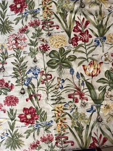 MYSTIC VALLEY TRADERS Cortina de Ventana Forrada 100" W x 67" L Plantas Florales Botánicas - Imagen 1 de 8