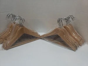 Holzkleiderbügel für Kinder Shirt/Hosenbügel - 7er-Pack natürlich - Bild 1 von 3