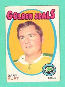 (1) GARY KURT 1971-72 O-PEE-CHEE # 181 SEALS GOALIE ROOKIE VG CARD (F3464)  