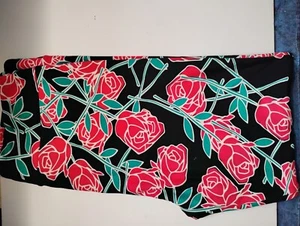 Lularoe Leggings langstielig rote Rosen auf schwarz Größe TC - Bild 1 von 1