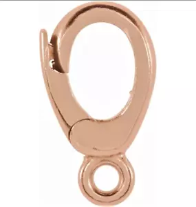 Ciondolo 4,75x8,6 mm OD 14k oro rosa ciondolo perle esaltatore cauzione clip CHIUSO salto - Foto 1 di 3