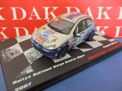 Die cast 1/43 Modellino Auto Peugeot 206 XS Rally Neige Hautes Alpes 2007 Ogier - Immagine 1 di 4