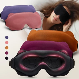 3D Sleeping Mask Block Out Light Sleep Mask For Eyes Soft Sleeping Aid Eye Mask - Picture 1 of 17