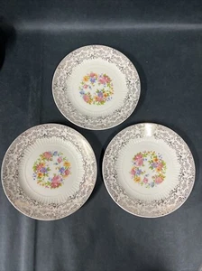VTG 3 Royal National Brotherhood Operative Potters 22k Gold Bread Plates 6” 5265 - Picture 1 of 13