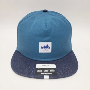 Patagonia Hat Adult One Size Wavy Blue Range Cap Mid Crown Organic Cotton NWT - Picture 1 of 12