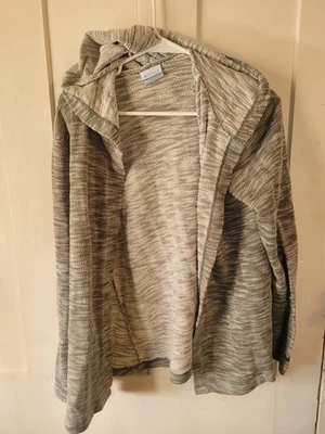 Suéter Columbia tejido para mujer con capucha verde talla pequeña S Foto 1 de 3