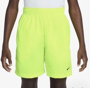 NWT Nike Youth L Dri-FIT Multi Woven Shorts 6.5" Inseam Volt Yellow - Picture 1 of 4