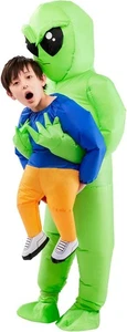 Kids Funny Kidnapping Inflatable Costumes, Ride On Alien Air Blow Up(3'11”-4'7") - Picture 1 of 6