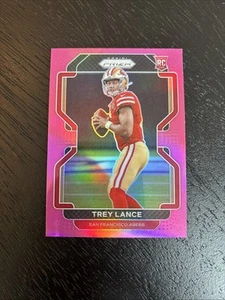 Tarjeta de novato Trey Lance 2021 Panini Prizm Prizms rosa #333 - Imagen 1 de 2