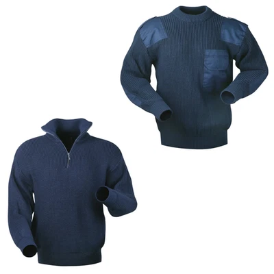 Arbeits Pullover Strickpullover Bundeswehr Navy Troyer Pullover Arbeitspullover - Bild 1 von 3