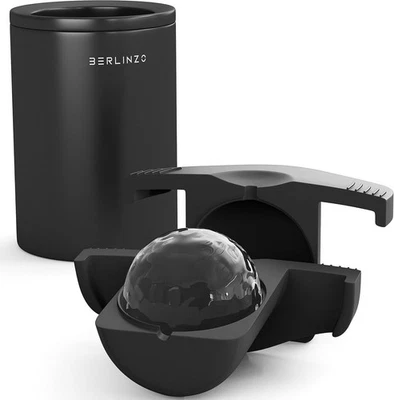 Molde para hacer bolas de hielo transparente Berlinzo Premium - Ba de hielo transparente grande de 2,4 pulgadas Foto 1 de 4