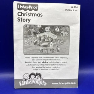 2002 Mattel Fisher-Price Little People Christmas Story - Instruction Booklet - Bild 1 von 4