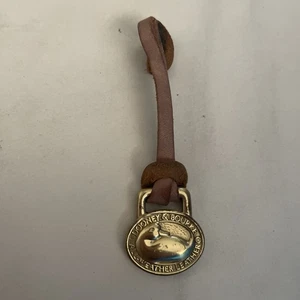 Vintage Dooney Bourke Duck Fob ricambio borsa ottone ciondolo cartellino da appendere - Foto 1 di 3