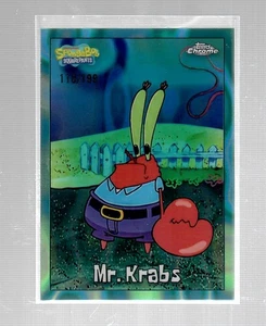 2025 Topps Chrome SpongeBob Squarepants Aqua Lava Refractor 118/199 Mr. Krabs - Picture 1 of 2