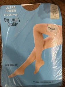 Vintage Our Luxury Quality Pantyhose Size One Size Beige Reinforced Toe Sheer - Bild 1 von 3
