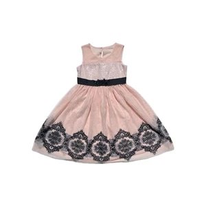 Abito bambina Bonnie Jean taglia 6x7 blush nero - Foto 1 di 7