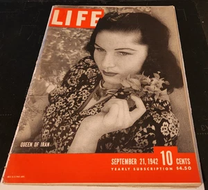 SEPTEMBER 21, 1942 LIFE MAGAZINE QUEEN OF IRAN! - Foto 1 di 1