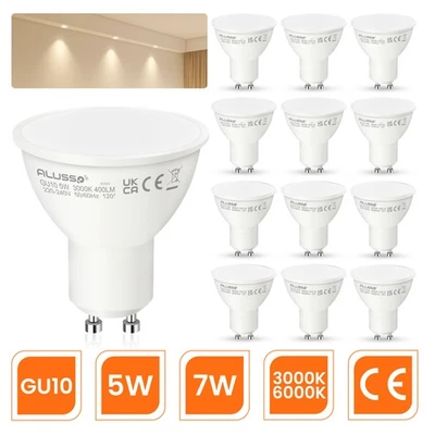 1 4 8 10 20 Pack GU10 LED Light Bulbs 5W 7W 3000K/6000K Energy Saving Light 120° - Image 1 of 4