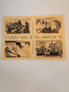 US POSTAL CARD With Stamp Tourism Year Of The Americas ‘72 Yosemite Mt Rushmore - Picture 1 of 4
