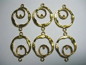 Gold Plated Circular loops, drops, links, chadelier findings - 6 - Imagen 1 de 1