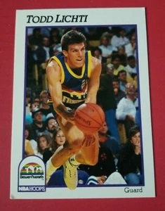 1991-92 Hoops Denver Nuggets Basketball Karte #54 Todd Lichti - Bild 1 von 2
